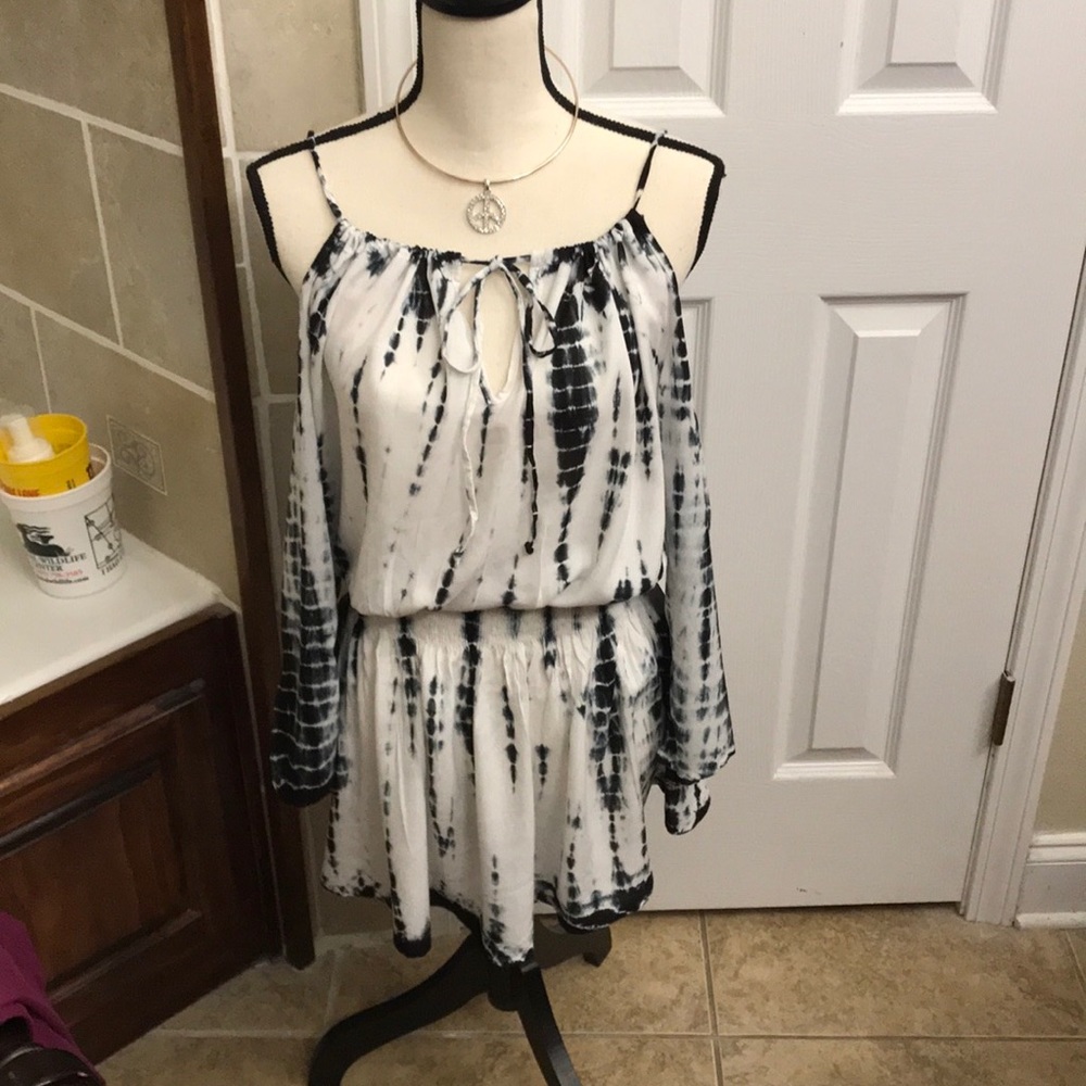 Raviya Tie Dye Cold Shoulder Dress